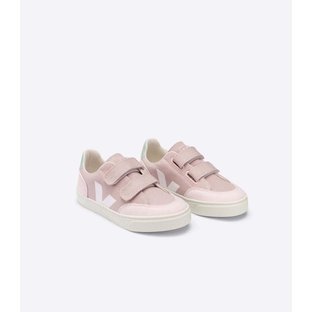 Veja V-12 CANVAS Sneakers Kinderen Roze | BE 872NWY